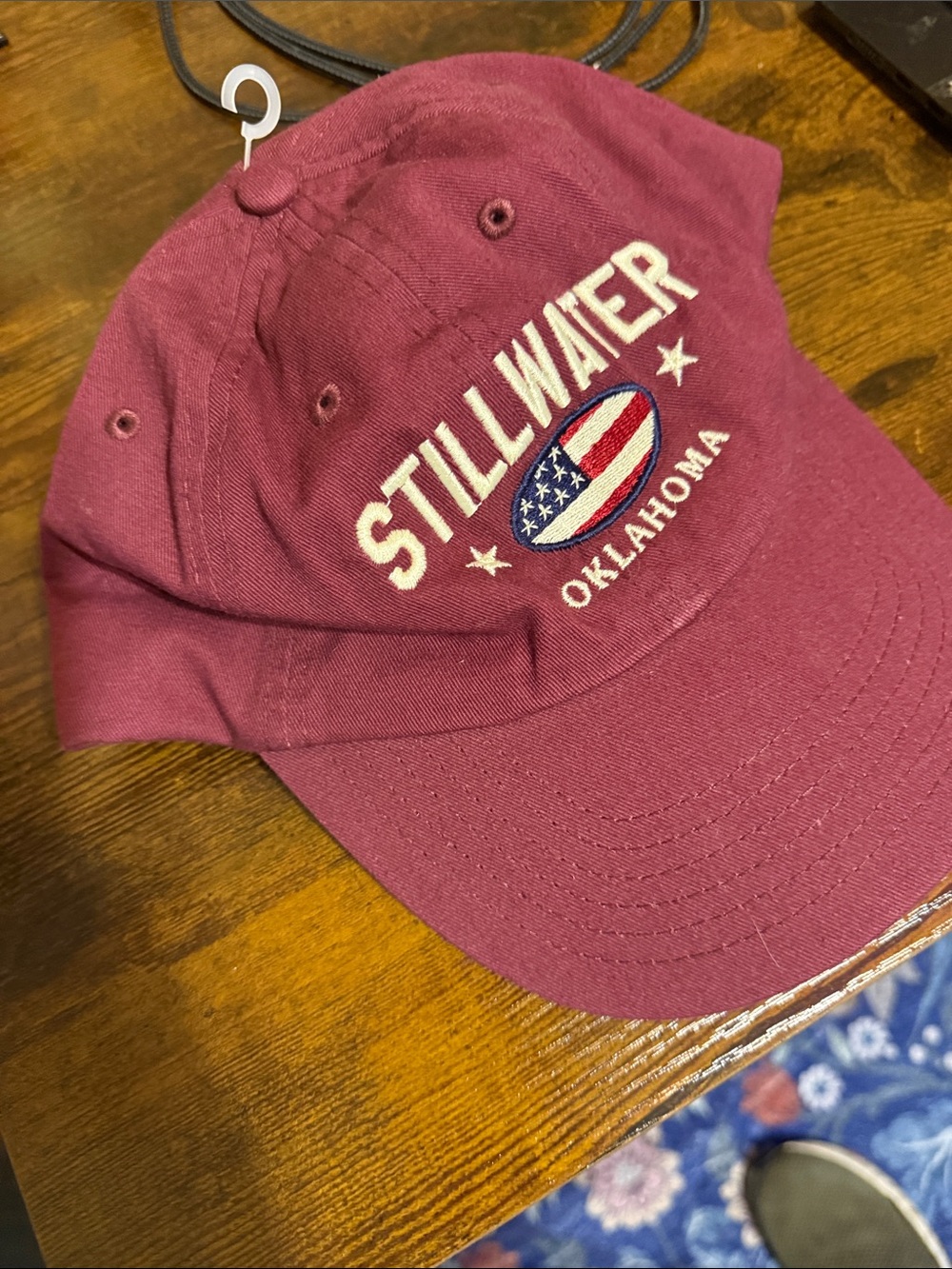 Stillwater Oklahoma Kids Maroon Baseball Cap